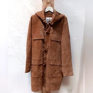 Hooded Suede Trench